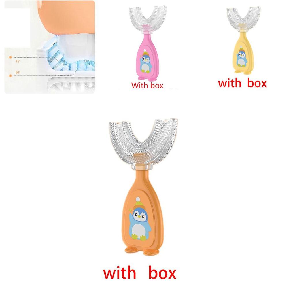 Childrens Ushaped Silicone Toothbrush For Oral Cleaning With Soft Bristles In Multiple Colors