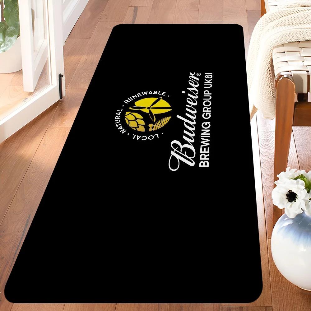 King of Beer B-Budweiser Carpet Living Room Sofa Bedroom Balcony Door Mat Kids Room Home Decoration Anti-Slip Large Area Rug