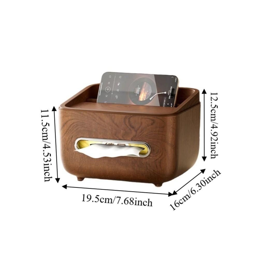Partition Storage Multifunctional Tissue Box Dustproof Desktop Organizer Remote Control