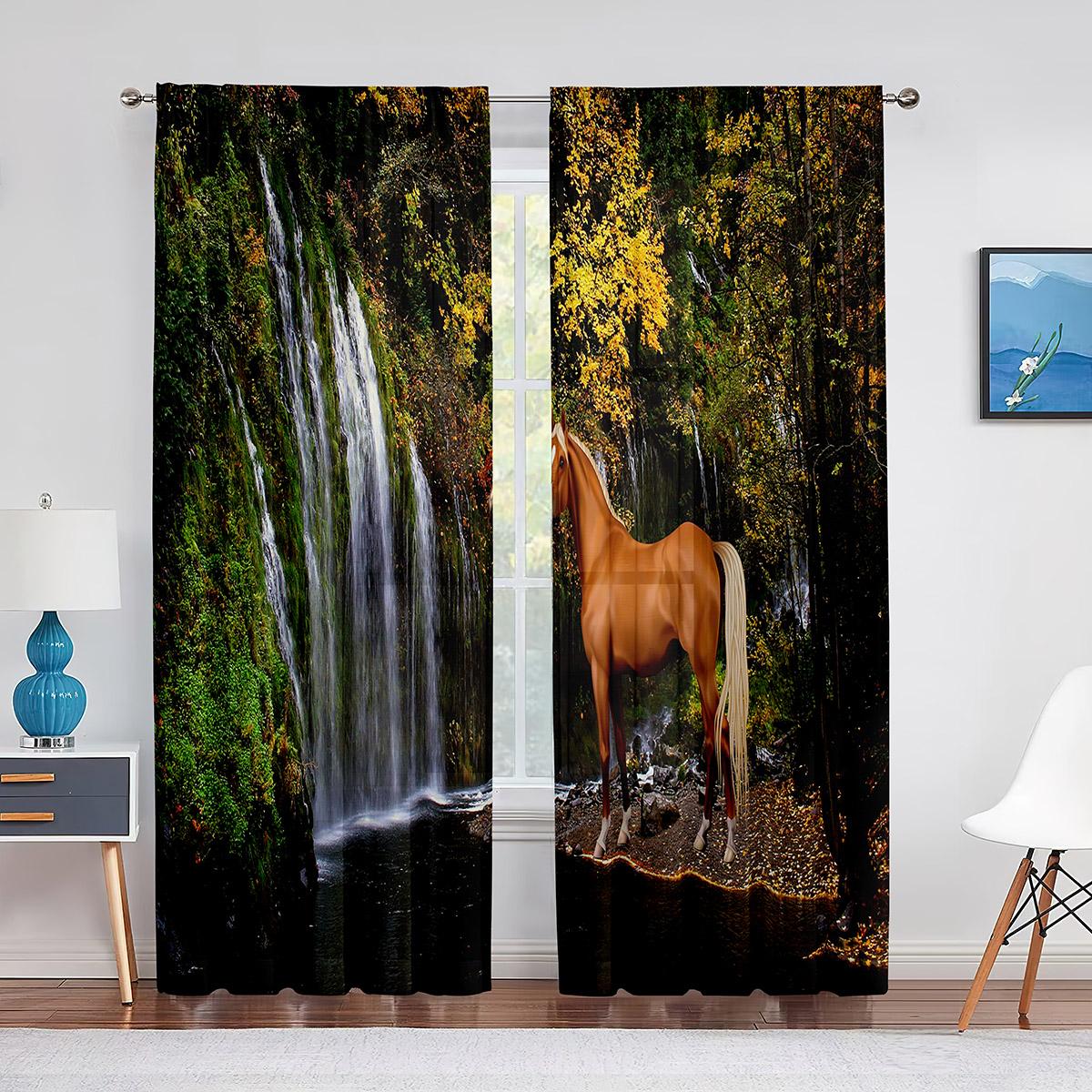 Прозрачная вуаль с изображением лошади — фото 17