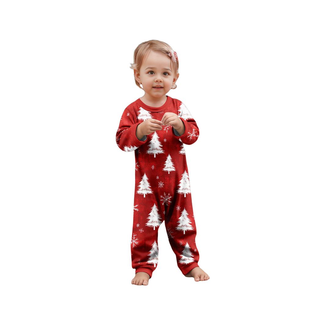 Druck Niedliches Familien-Set Pyjamas, Hauskleidung, Familien-Set Langarm-Oberteil Hosen-Set