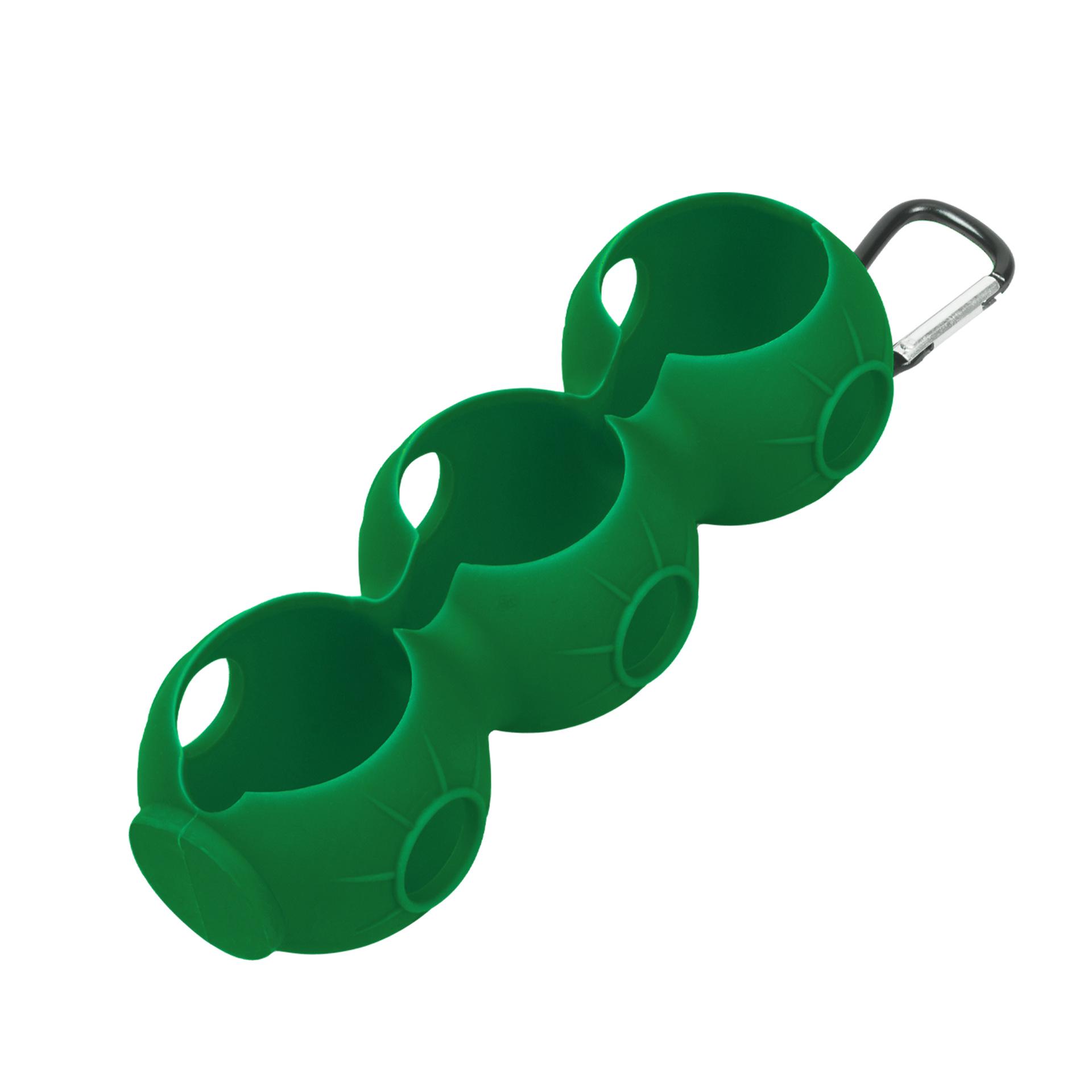 Portable 3-Ball Silicone Golf Case Golf Ball Protector зелёный
