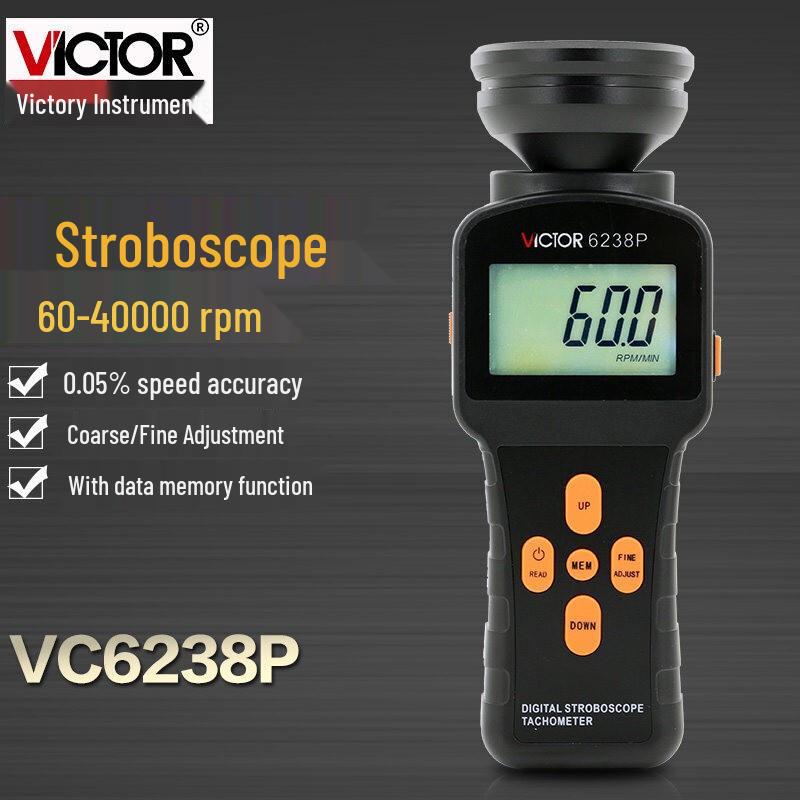VICTOR DM6238P Laser Digital Tachometer & Stroboscope