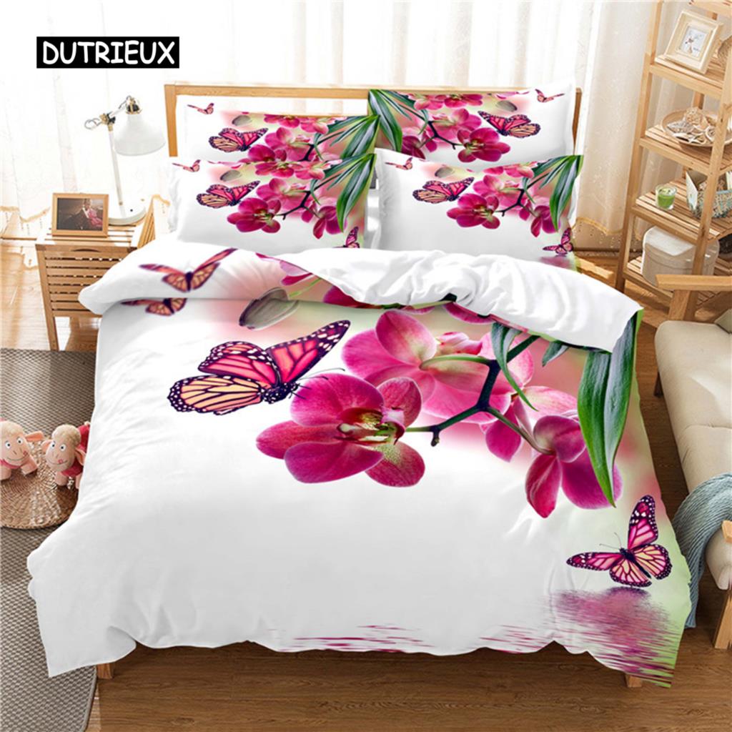Colorful Butterfly Bedding Set Duvet Cover Set 3d Bedding Digital Printing Bed Linen Queen Size Bedding Set Fashion Design