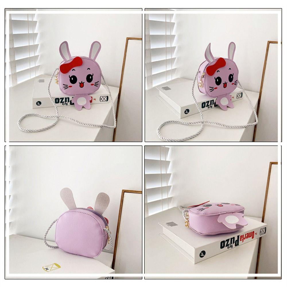 PU Leather Shoulder Bag Rabbit Coin Purse Cute Messenger Bag  Kids Girls