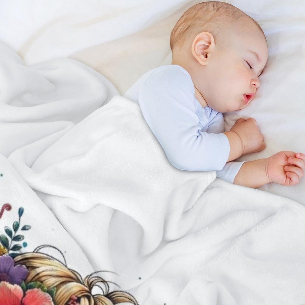 Scottish Highland Cow Cattle Farm Hairy Cowgirl Flower Throw Blanket Weighted Sofa Throw heavy to sleep Blankets