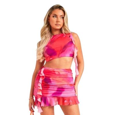 Missy Empire Womens/Ladies Mesh Frill Crop Top