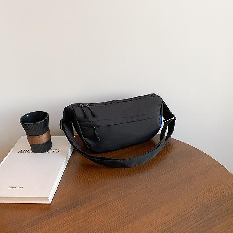 Large-capacity Bag Women's 2025 Summer New Casual Nylon Cloth Dumpling Bag Simple Commuter Shoulder Messenger Women's Bag