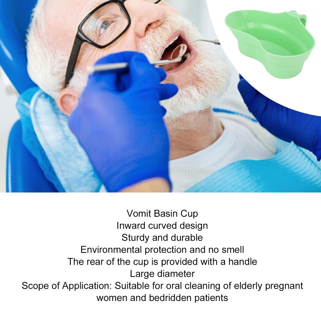 Vomit Basin Cup Oral Care Brush Teeth Plastic Emesis Basins for Elderly Bedridden Patient