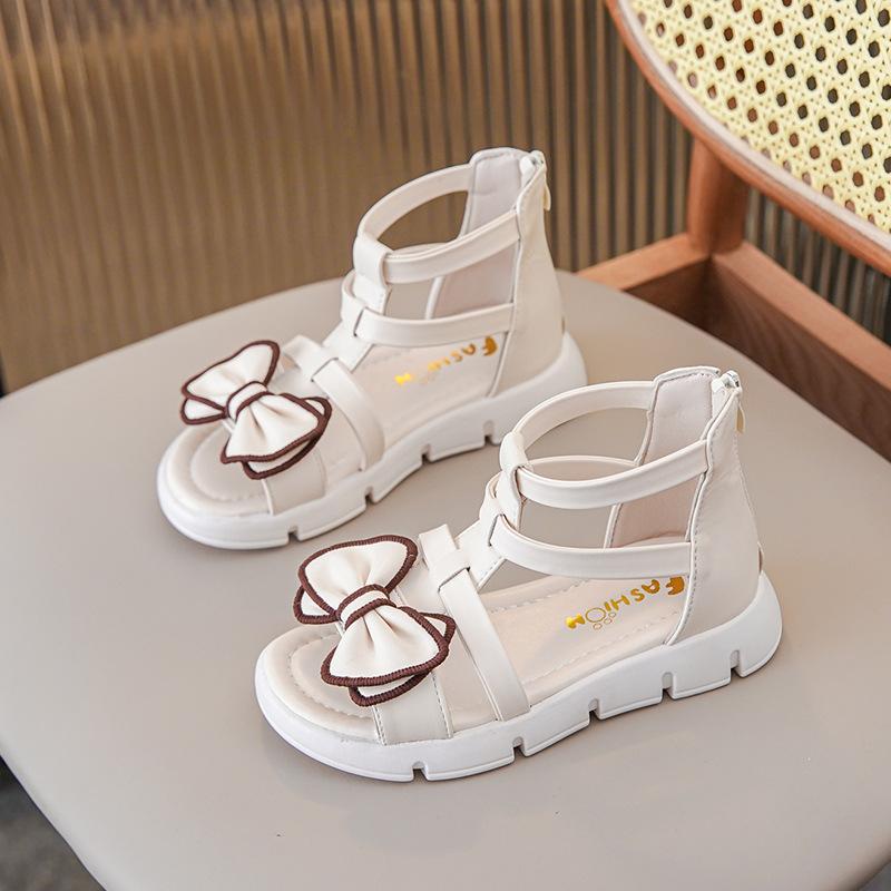 Dziecięce rzymianki, sandały dla dziewczynek, letnia moda, na miękkiej podeszwie, buty księżniczki z odkrytymi palcami, buty uczniowskie dla małych dziewczynek