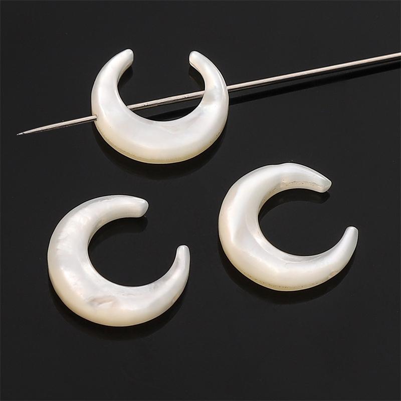 

1 шт./пакет Натуральные белые ракушки в форме полумесяца Бусины DIY Браслет Ожерелье Серьги Ювелирные Изделия Аксессуары 13mm 1pc/bag