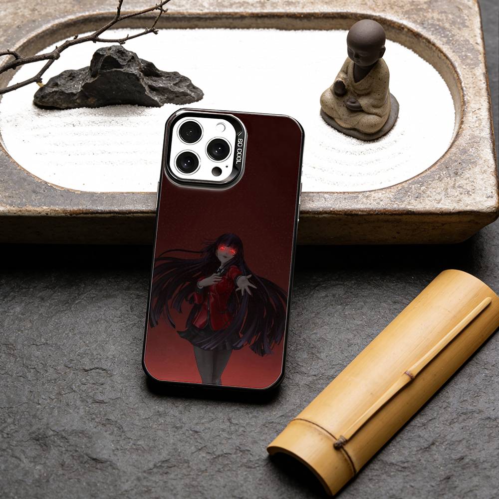 Anime K-Kakegurui Phone Case For IPhone 16 17 15 14 12 13 Pro Max Black Color Shockproof Cover