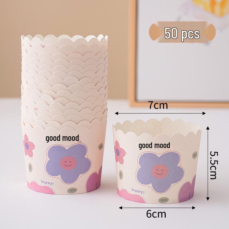 50 Hochtemperatur-Beständige Kraftpapier Muffin- & Chiffon-Kuchenförmchen - Lebensmittelqualität, Einweg, Runde Backförmchen