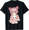 T-shirt Anime Fille Chat Chats Kawaii
