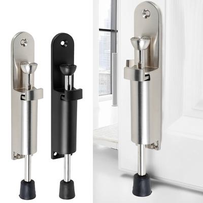 Spring Door Stopper Foot Kickdown Stop Telescope Zinc Alloy Sturdy Foot Pedal Door Lock Holder Heavy Duty Protector Wall