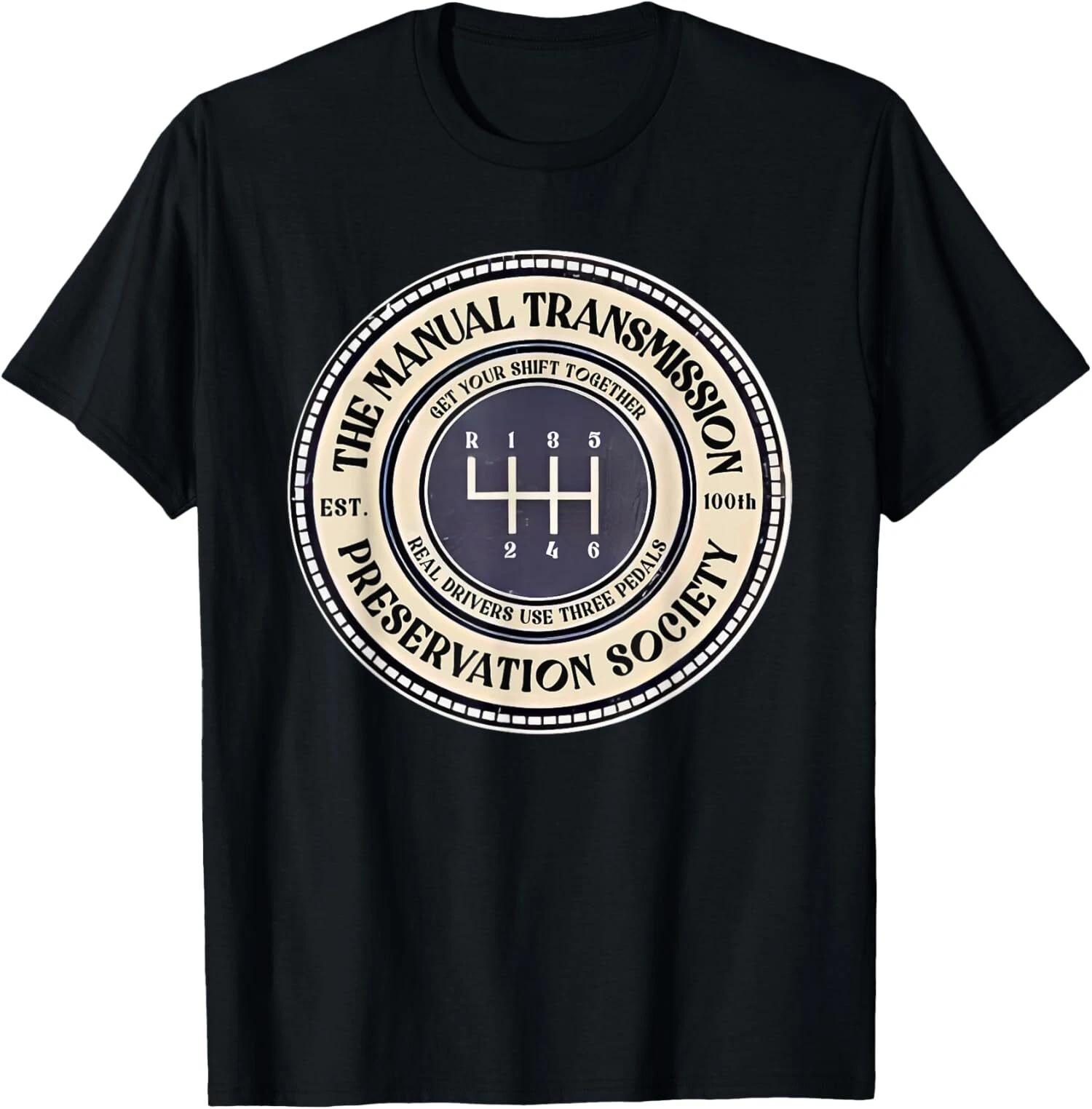 6 Speed The Manual Transmission Preservation Society T-Shirt L