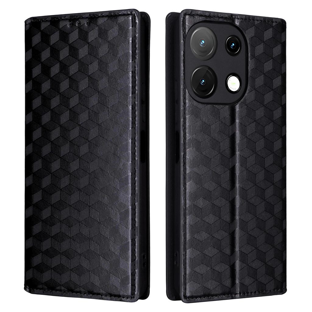 Skórzane etui na Umidigi Note 100A/Note 100 5G/Note 100 Portfel Wytłaczane romby Pokrowiec na telefon