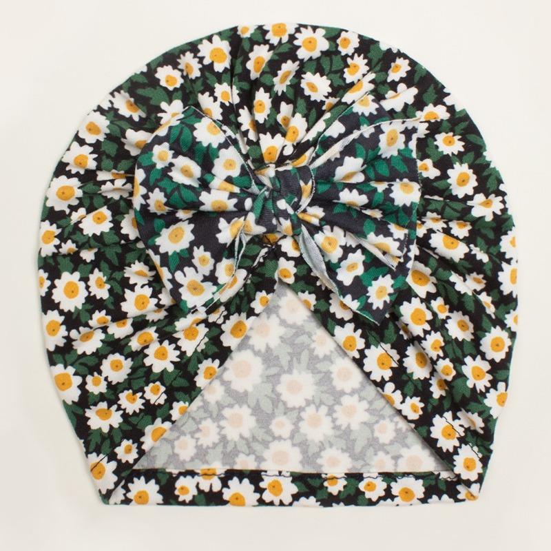 New Creative Cute Baby Bow Hat, Summer Thin Printed Baby Hat, Baby Fetal Hat
