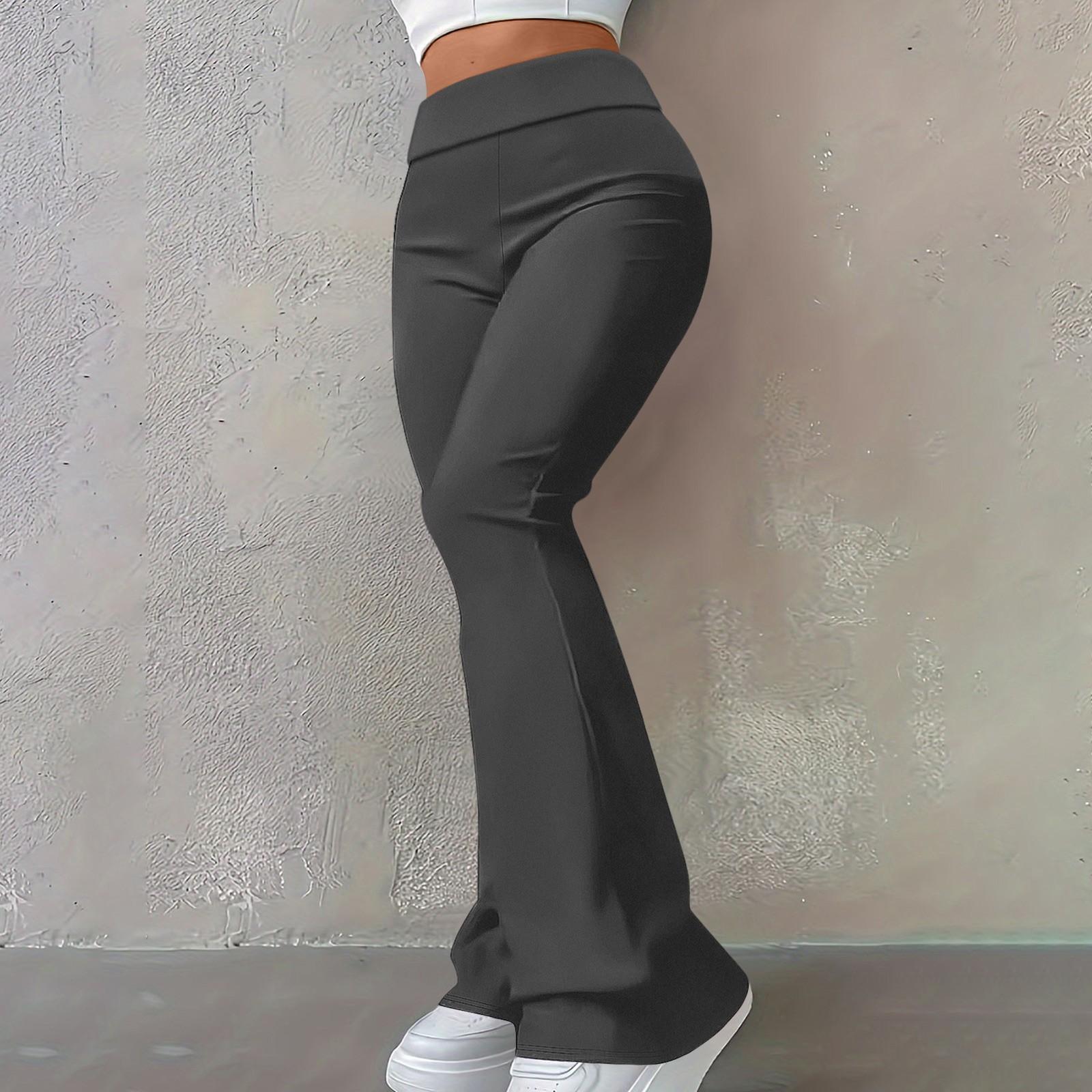 

Женские модные облегающие брюки однотонной расцветки с высокой посадкой M