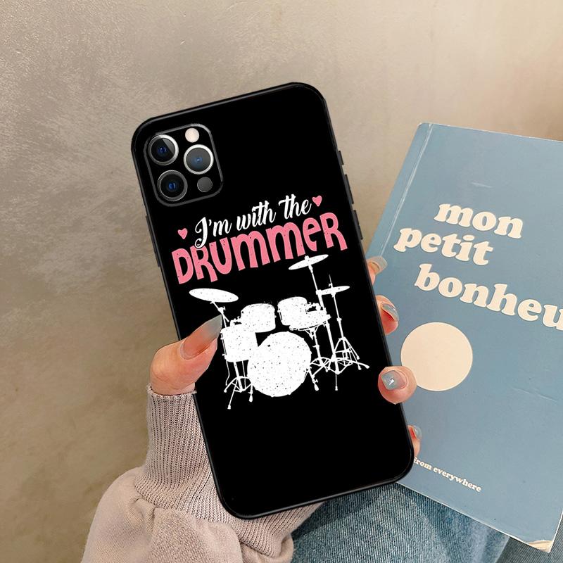 Drum Drumming Drummer Case For iPhone 17 Air 13 16 15 11 12 14 Pro Max 13 mini XR 15 16 Plus 16e Back Cover Shell