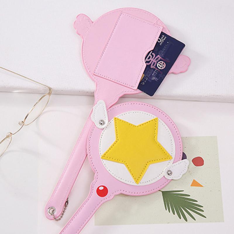 Kawaii Cardcaptor Sakura Kouzelná hůlka Hračka Pouzdro na karty Držák na autobusovou kartu Cerberus Princezna Růžová Roztomilá Hvězdná hůlka Anime Hračka