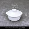 White Ceramic Double-Eared Covered Soup Tureen Set