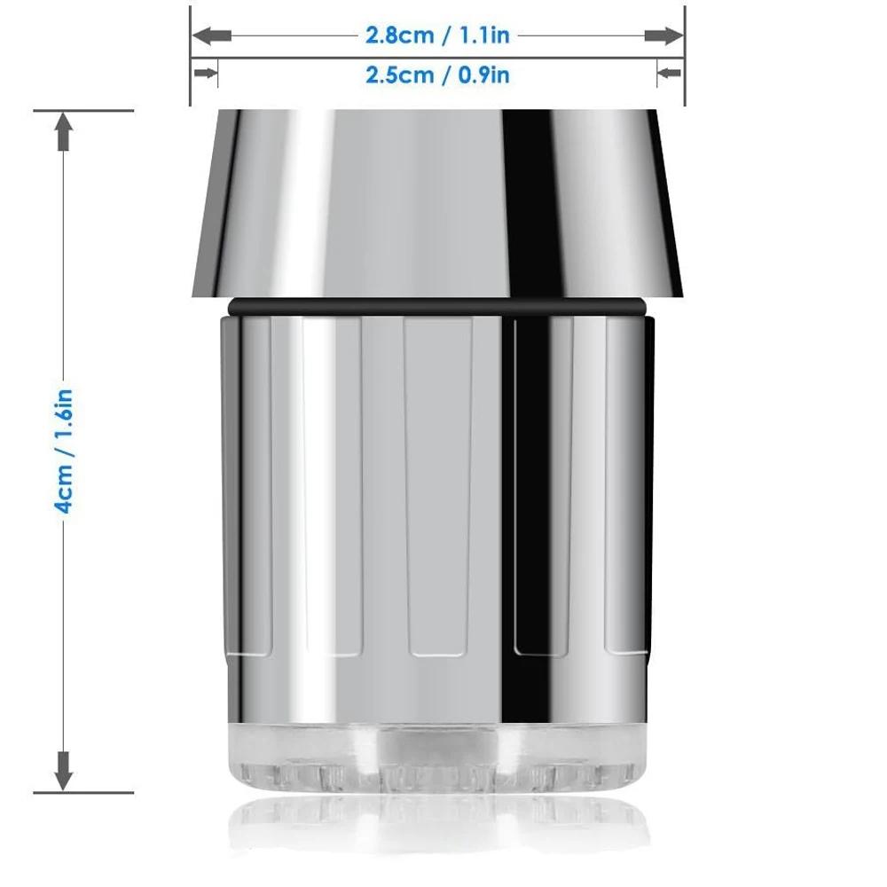 LED Faucet Head Glow Water Saving Stream Light Faucet Aerator Tap Nozzle for Kitchen Bathroom 7-Color Change Automatically