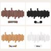 Solid Wood No-Drill Piano Key Wall-Mounted Coat & Hat Rack