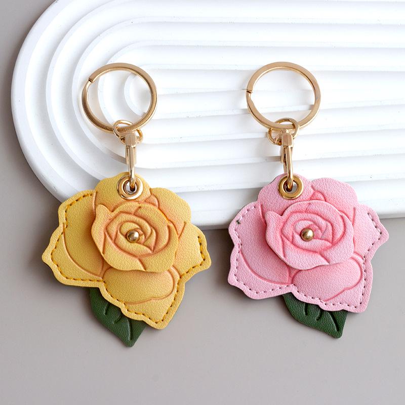 High-Value Rose Keychain Card Holder: Perfect for Valentine's, Qixi, or Teacher's Day Gifts.