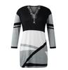 Dames V-hals Lange Mouwen Kleurblok Etnisch Comfortabel Casual Jurk