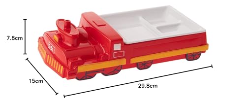 Endo Shoji TKG Children's Lunch Plate, Red, Melamine, Removable Plate, Dimensions (W x D x H): 300 x 150 x 80 mm, Weight: 0.580 kg, Cute Plate for Fun