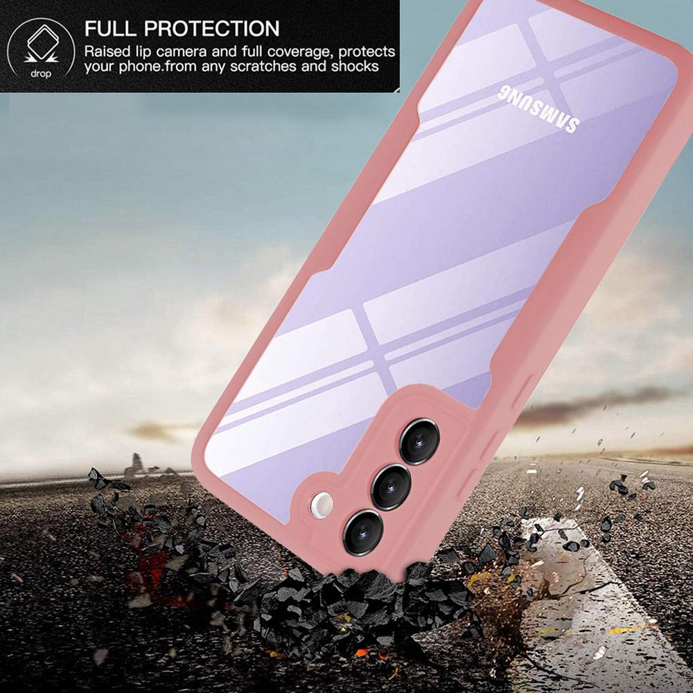 For Samsung Galaxy S23+ Phone Case Acrylic+TPU +PET Screen Film Phone Cover Camera Lens Protection
