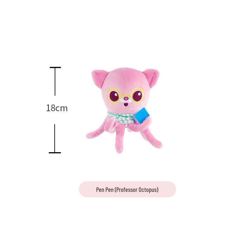 Octonauts Plush Toy Set: Captain Barnacles, Kwazii, Peso, Dr. Shellington, Professor Inkling