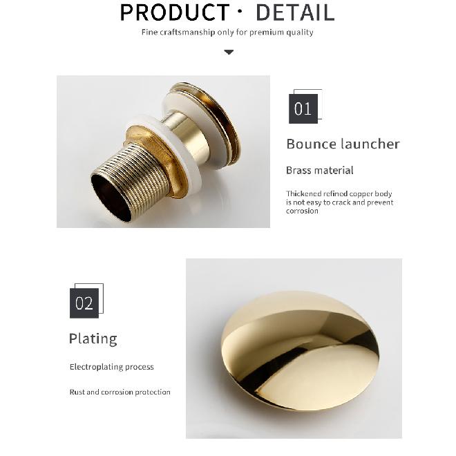 Pop up Drain Button Bathroom Sink Plug Black Gold Rose Siphon Waste Stopper Wash Basin Faucet Accessory for Kitchen Or Bath Oil Drain Plugs 3