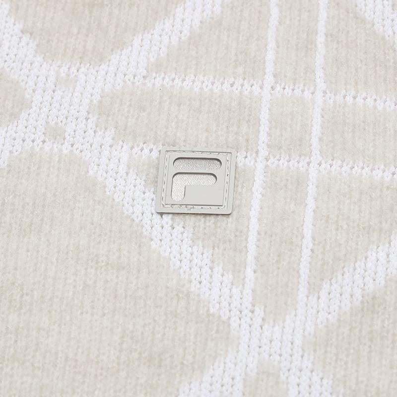 FILA Golf Series Minimalist Stylish Classic Casual Versatile Warm Comfortable Knitted Jacket Women jackets A11W615406FGY