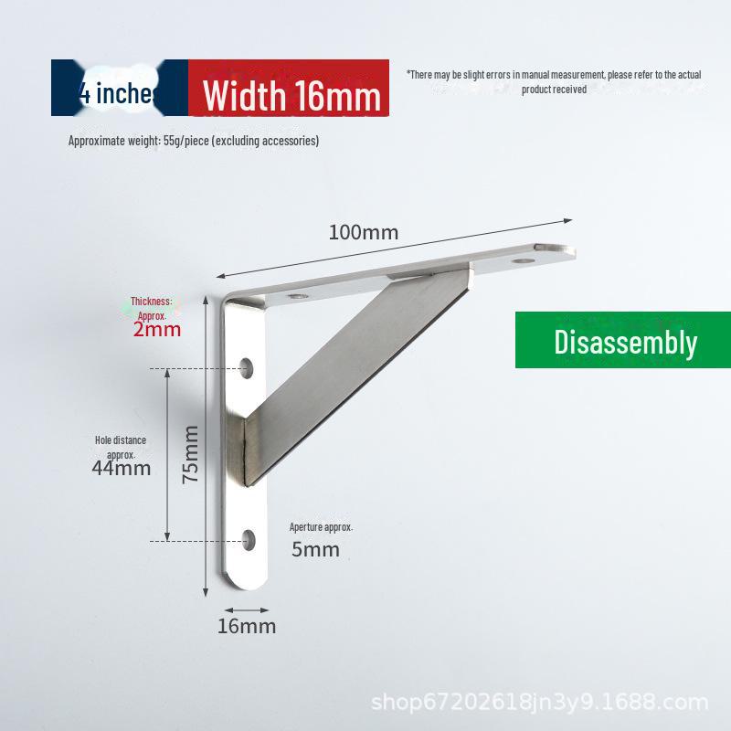 Stainless Steel Wall-Mounted Tripod Bracket for Load-Bearing Support