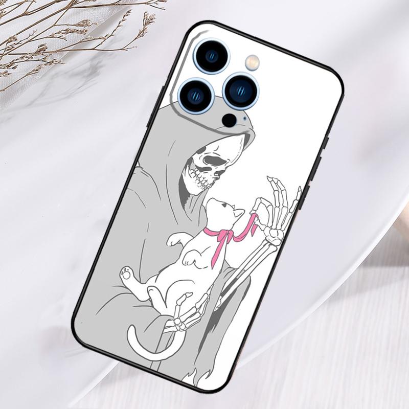 Reaper Skull Skeleton Phone Case For iPhone 17 Pro Max 16 15 13 12 11 14 Pro Max Plus 13 12 Mini 16e 17 Air Cover