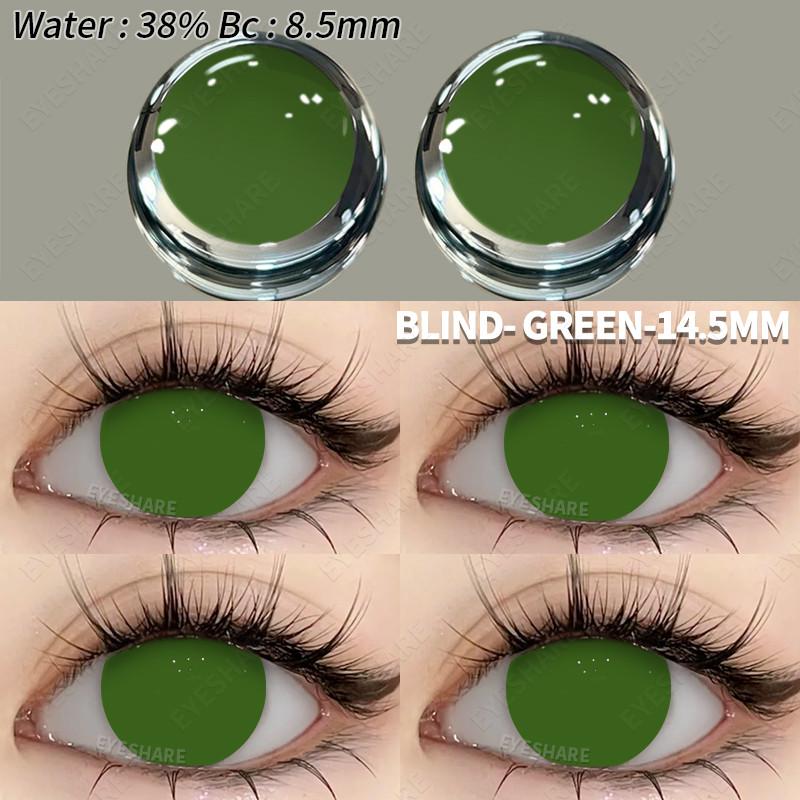 Eyeshare Cosplay Color Contact Lenses for Eyes Halloween Lenses Blue Eye Contacts Black Lenses Yearly 14.5mm