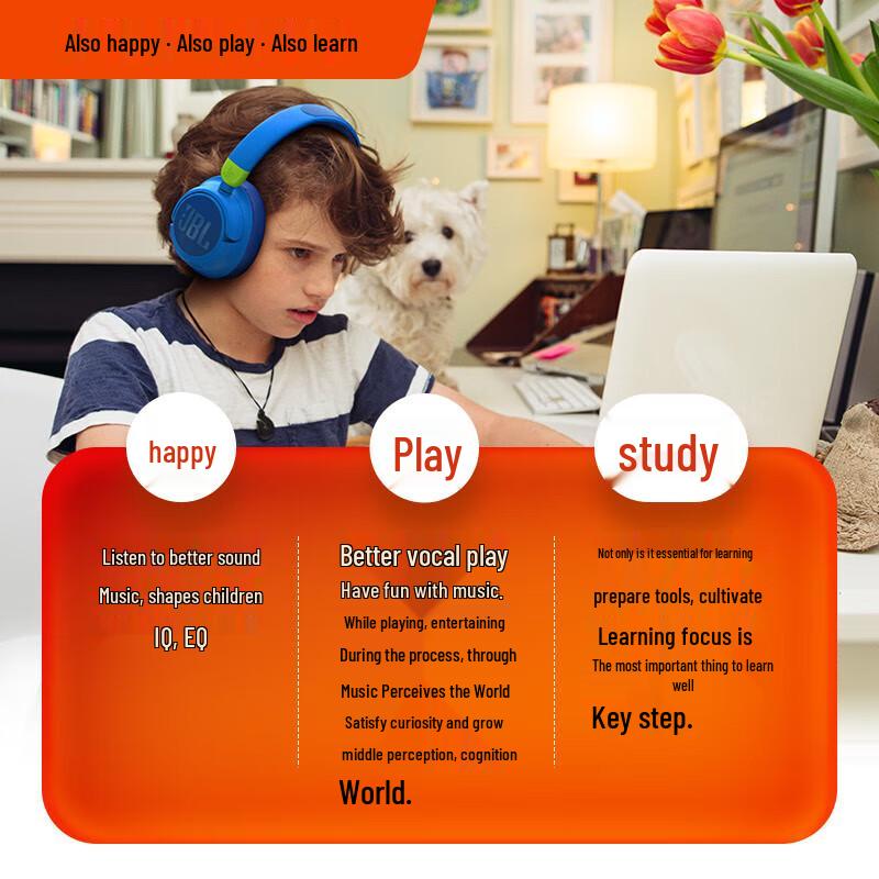 JBL JR460NC Kids Over-Ear Active Noise Cancelling Bluetooth Headphones