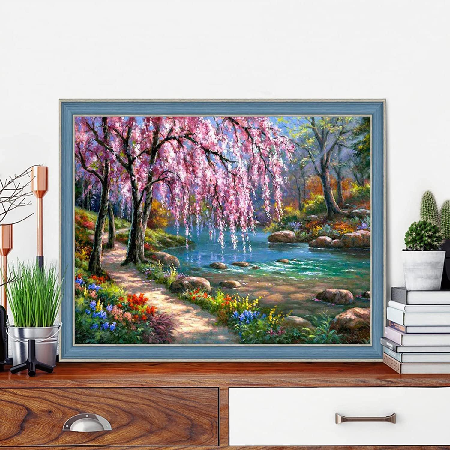 

5D DIY Алмазная картина Крик Набор для вышивки крестом Мозаика Алмазная вышивка Роза Полный круглый/квадратный дрель Украшение дома Round 40x50cm