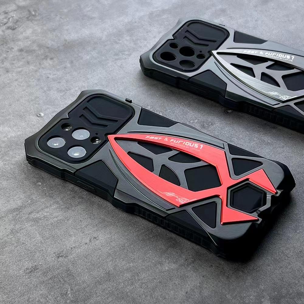 Coque de téléphone blindée de luxe en métal, étui militaire robuste et résistant aux chocs pour Iphone 15 Pro Max 14 13, Funda avec housse de protection