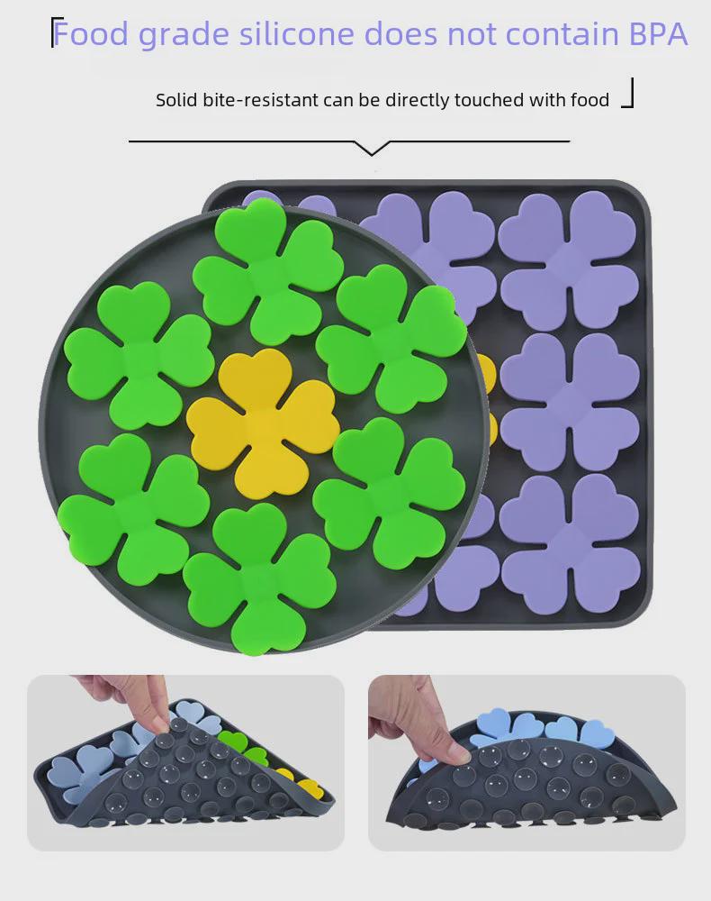 Hrănitor lent și covoraș de lins pentru animale de companie - Covoraș din silicon pentru câini și pisici