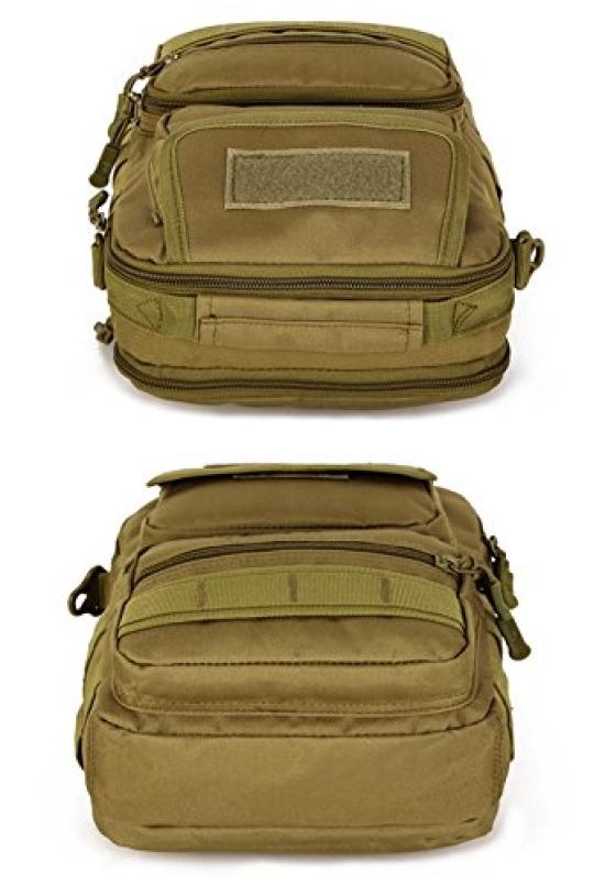 PHOENIX IKKI Vertical Available In 5 Crossbody Shoulder Brown Multi-Pocket Bag, Colors, Camouflage, Waterproof, Outdoor, Multi-Purpose, Bag, Tactical,