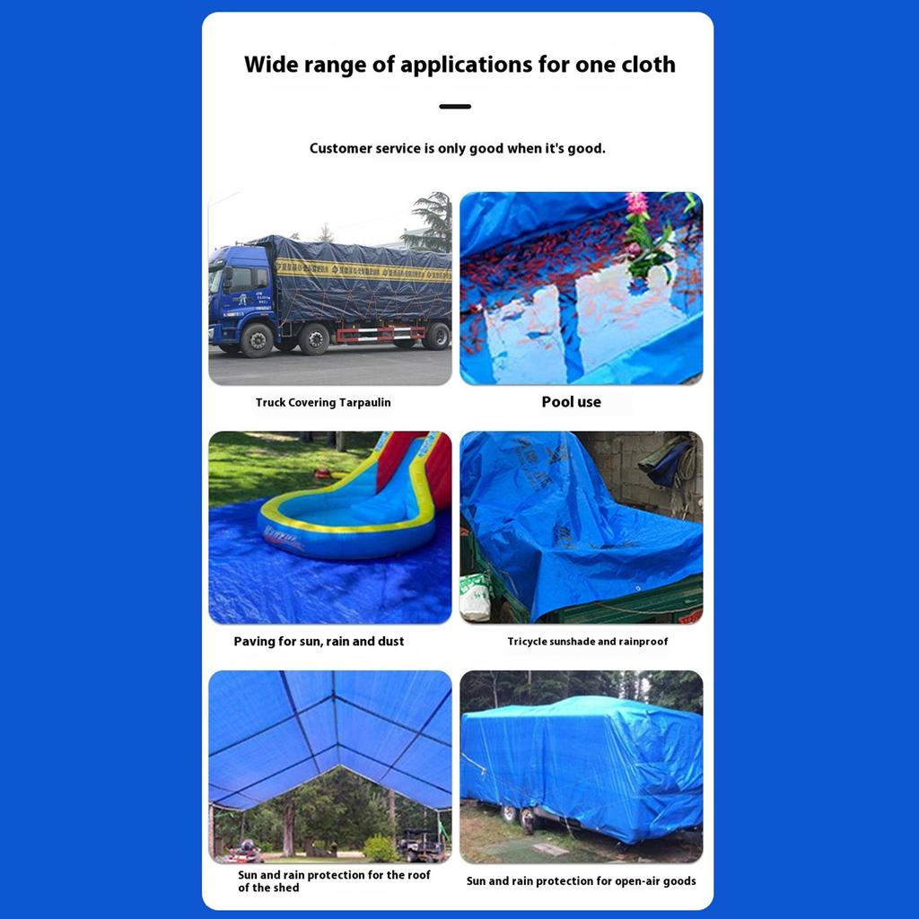 Water Resistant Plastic Tarp Double Layer Design Outdoor Rain Shelter Cover For Camping Picnics Weatherprevent Rain Tarp