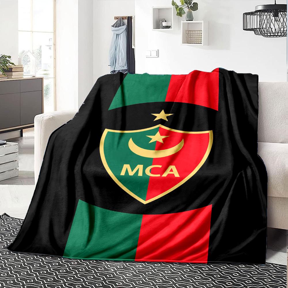 MCA MOULOUDIA LOGO Print Flannel Blanket High Quality Warm Comfortable Cover for All Seasons Perfect for Gifts Home Decor