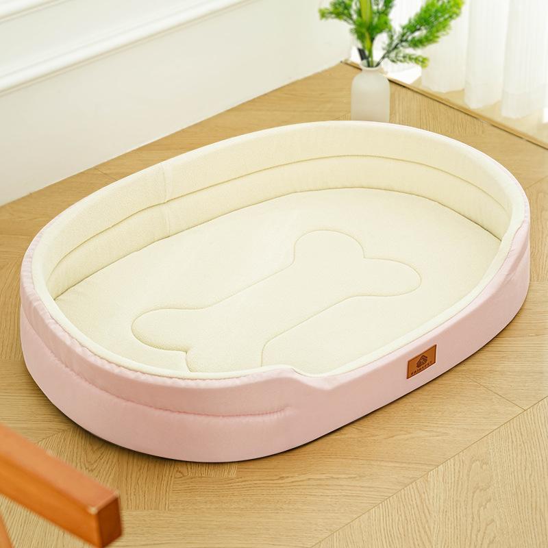 Dog Bed Mat Moisture-Proof All Season Use Chew Resistant Oxford Fabric Modern Solid Memory Foam Pet House
