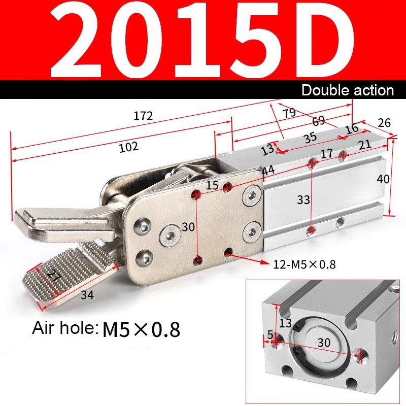 Serie Air EOAT Pneumatikzylinder 2015D 1615D Greifer für Robotermaschinen Einfachwirkend Doppeltwirkend Manipulator Endklemmen