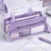 Spacious Transparent Pencil and Cosmetic Case for Exams: Multi-Function, Easy-Access Stationery Bag