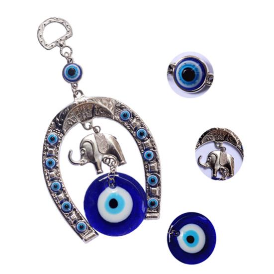 Thai Amulet Evil Eye Horseshoe Elephant Pendant Decor Retro Vintage Protect Dream Charm Talisman Powerful Wealth Success Health Luck Jewelry