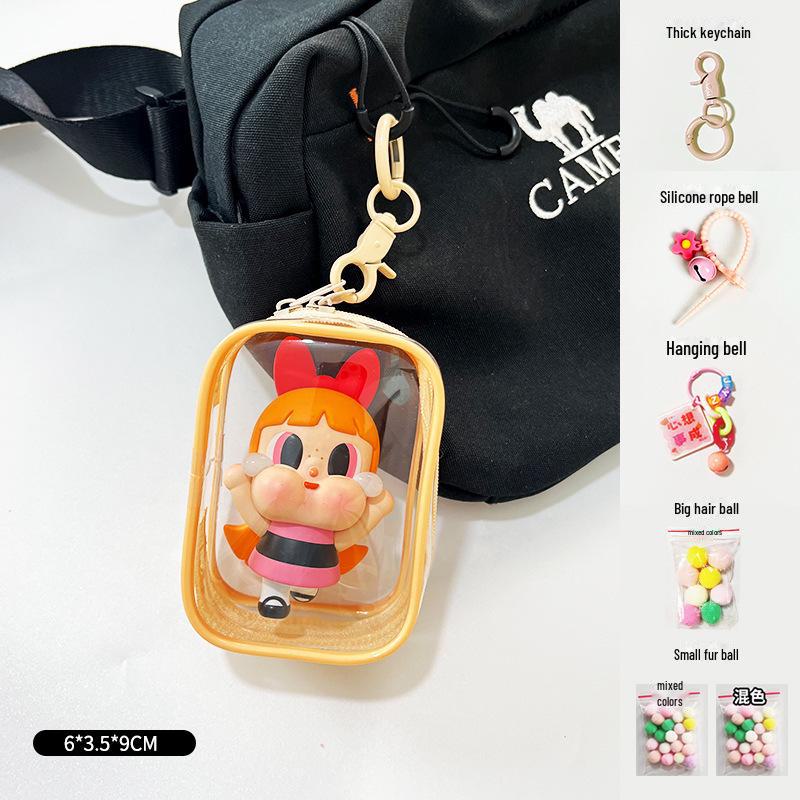 Pop Mart 3D Transparent Baby Bag Storage with Dopamine Color